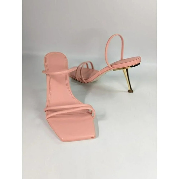 Cult Gaia Women's Lydia Square Toe Strap High Heel Sandals Size 38.5 (MSRP $428) - Picture 3 of 11